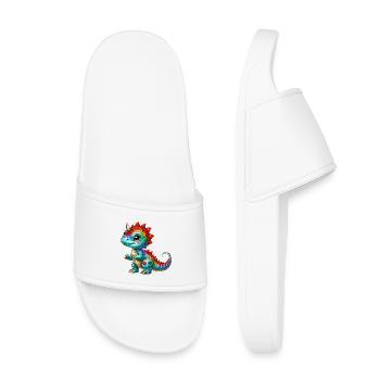 Dinosaur - Kids’ Pool Sliders - white - Front