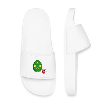 Easter egg with ladybug - Kids’ Pool Sliders - white - Front