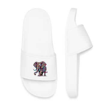 Elephant - Kids’ Pool Sliders - white - Front