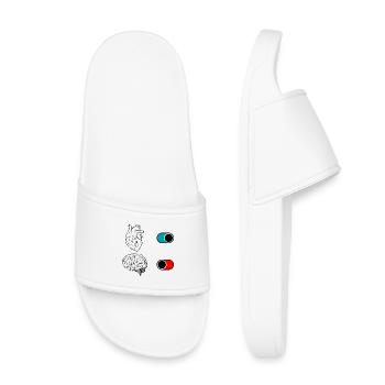 Duo de croissants nocturnes - Claquettes enfant - blanc - Devant