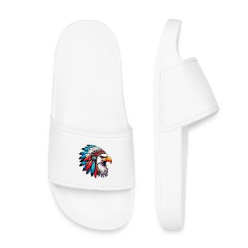 American Indian Eagle American Red Skin - Kids’ Pool Sliders - white - Front