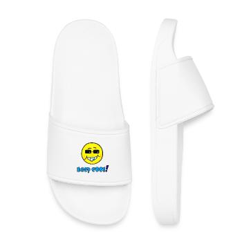 Keep cool - Émoticône amusante avec des lunettes de soleil - Claquettes enfant - blanc - Devant
