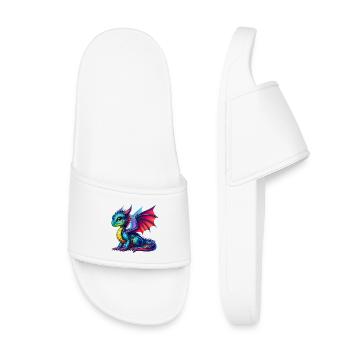 Dragon - Kids’ Pool Sliders - white - Front