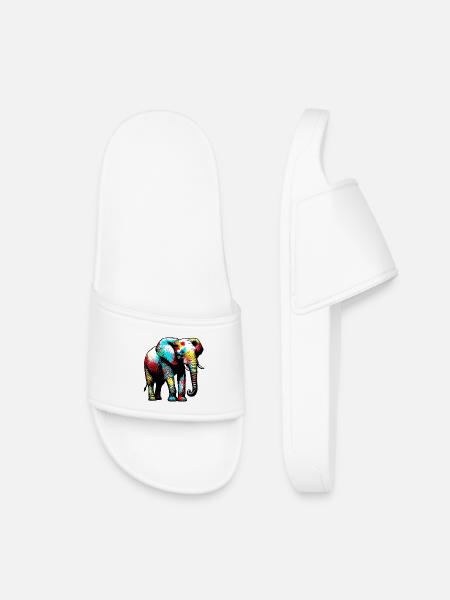 Elefant - Kinder Badelatschen - Weiß
