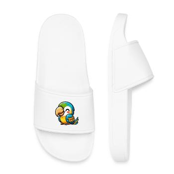Perroquet - Claquettes enfant - blanc - Devant
