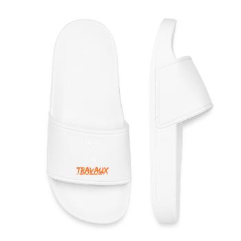 Vie en travaux - Claquettes enfant - blanc - Devant