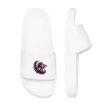 American Indian Eagle American Red Skins - Kids’ Pool Sliders - white - Front
