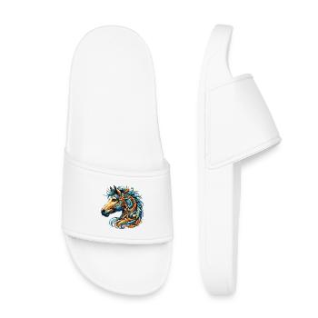 Horse - Kids’ Pool Sliders - white - Front