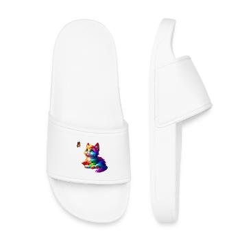Chats (02) - Claquettes enfant - blanc - Devant