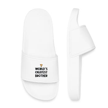 World's Okayest Brother - Kids’ Pool Sliders - white - Front