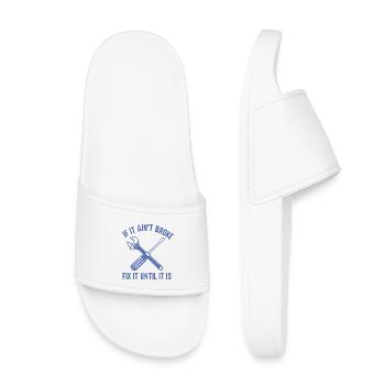 Craftsman Mechanic Saying Funny Repair - Kids’ Pool Sliders - white - Front