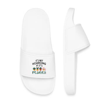 Pflanzen horten Humor Zitat Design - Kinder Badelatschen - Weiß - Vorne