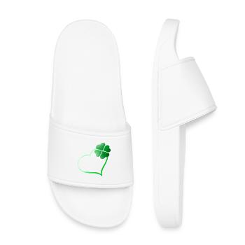 Lucky Heart - Kids’ Pool Sliders - white - Front