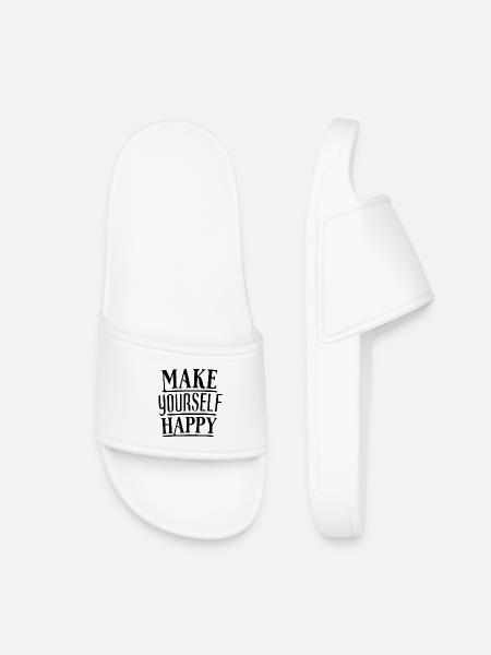 Make yourself happy Self-discovery & bliss - Kids’ Pool Sliders - white