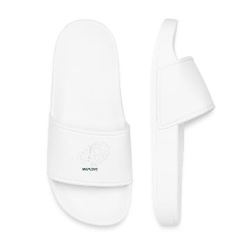 Coeur géométrique avec carte - Claquettes enfant - blanc - Devant