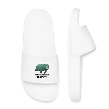 Le lamantin heureux - Claquettes enfant - blanc - Devant