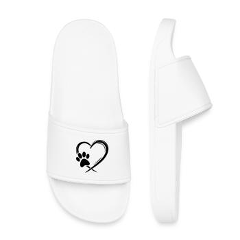 Patte de Cœur - Claquettes enfant - blanc - Devant