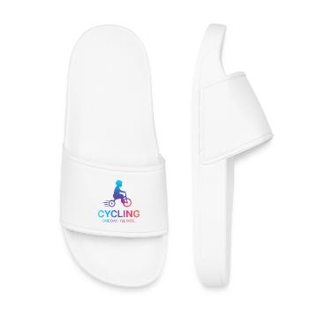Un jour, je ferai du vélo - Claquettes enfant - blanc - Devant