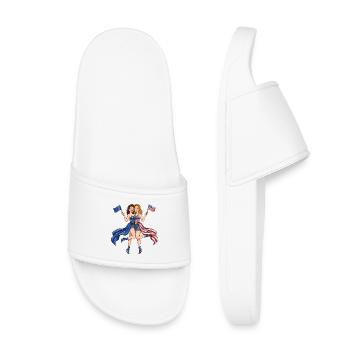 Amis de l’Europe et de l’Amérique - Claquettes enfant - blanc - Devant