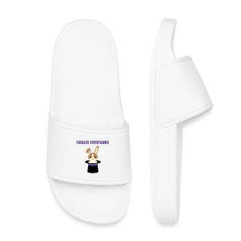 Toddler Magic Bunny in Hat: Toddler Entertainer - Kids’ Pool Sliders - white - Front
