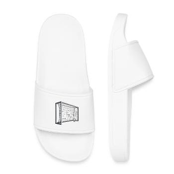 Tir filet de but en football 3D - Claquettes enfant - blanc - Devant