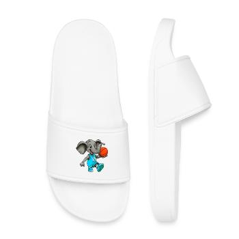 Elephant Basketball Hooper - Claquettes enfant - blanc - Devant