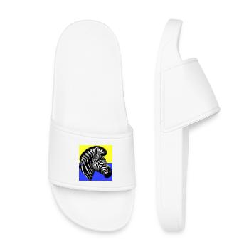 zèbre - Claquettes enfant - blanc - Devant