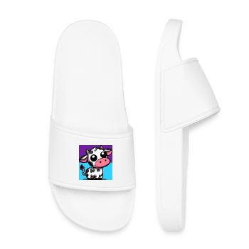 vache - Claquettes enfant - blanc - Devant