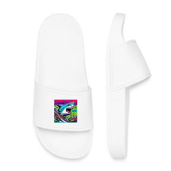 Shark - Kids’ Pool Sliders - white - Front