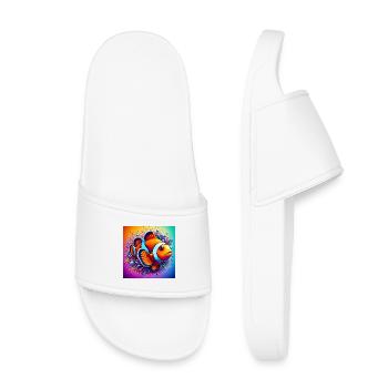 Clownfisch - Kinder Badelatschen - Weiß - Vorne