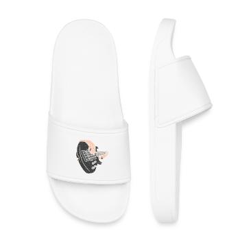 Bass Guitar Music Band Rock Bassist - Kids’ Pool Sliders - white - Front