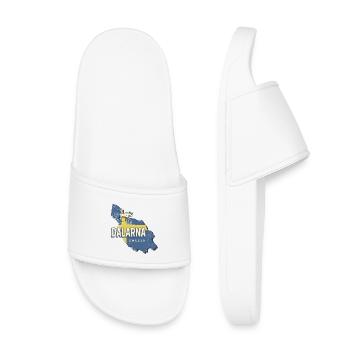 Souvenir vintage de la province de Dalarna en Suède - Claquettes enfant - blanc - Devant