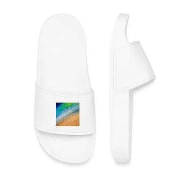 Flux de couleur et lignes dorées - Claquettes enfant - blanc - Devant