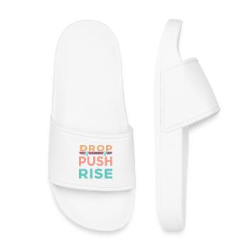 Drop Push Rise Skateboard - Kinder Badelatschen - Weiß - Vorne