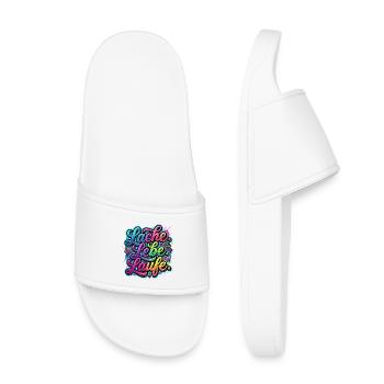 Laugh Live Run Graffiti - Claquettes enfant - blanc - Devant