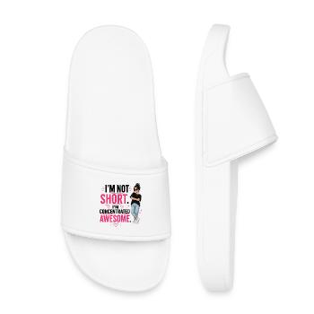 I'm Not Short I'm Concentrated Awesome - Kids’ Pool Sliders - white - Front