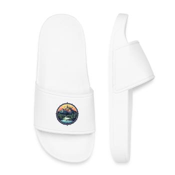 Mountains Compass - Kids’ Pool Sliders - white - Front