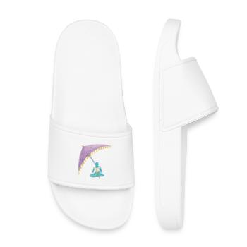 Méditation sous le rideau de couleur - Claquettes enfant - blanc - Devant
