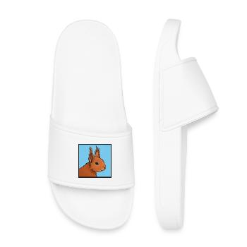 Portrait d’écureuil sur Sky Blue - Claquettes enfant - blanc - Devant