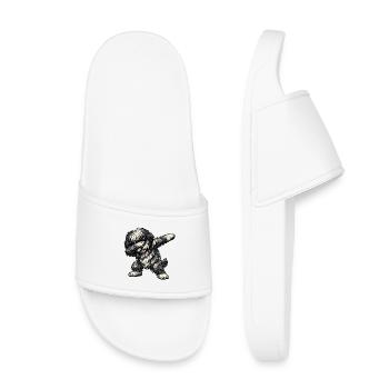 Dabbing Bergamo Shepherd Dog - Kids’ Pool Sliders - white - Front