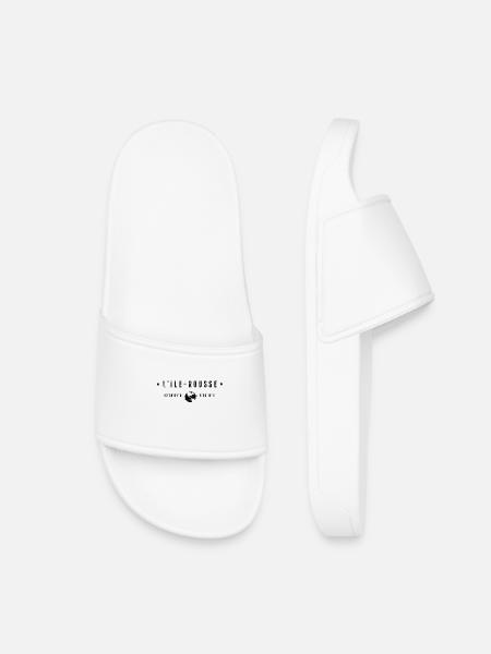 L'Ile Rousse Coordonnées Géographiques Stylisées - Claquettes enfant - blanc