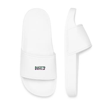 Bored Color Explosion Graffiti Text - Kids’ Pool Sliders - white - Front