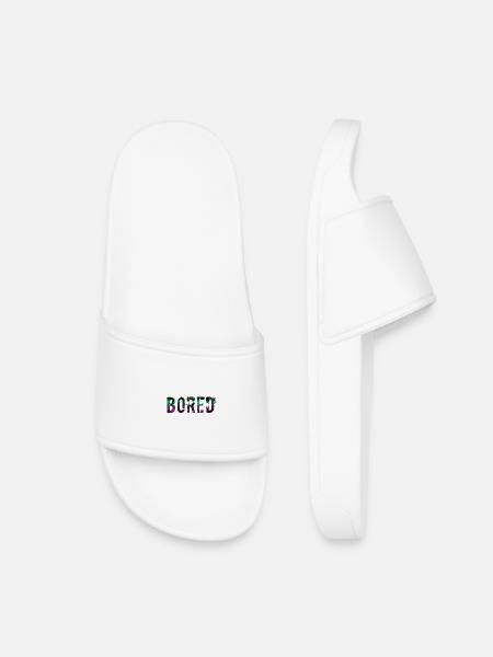 Bored Color Explosion Graffiti Text - Kids’ Pool Sliders - white