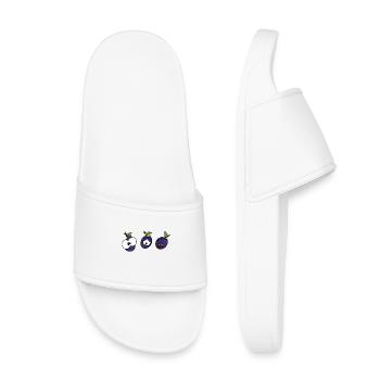 Des pruneaux drôles - Claquettes enfant - blanc - Devant
