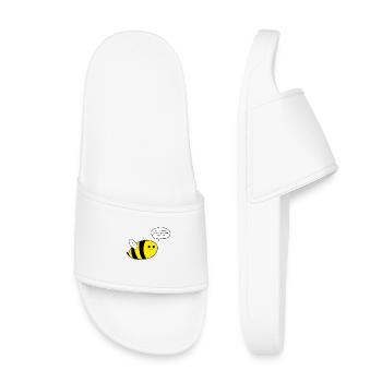 Dicke Biene Bienchen Geschenk - Kinder Badelatschen - Weiß - Vorne