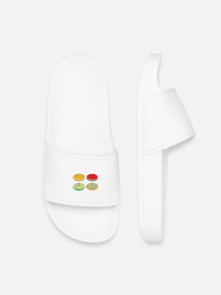 Fruits Slices Summer Delicious Fun Gift - Kids’ Pool Sliders - white