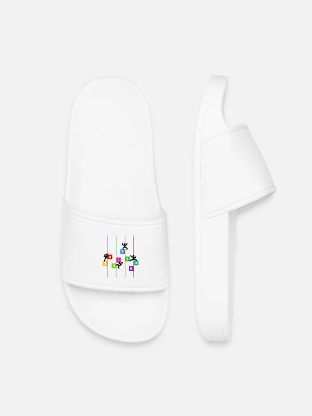 Bloc escalade alpinisme énonciation drôle sport - Claquettes enfant - blanc