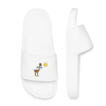 Giraffe und Sonne - Kinder Badelatschen - Weiß - Vorne