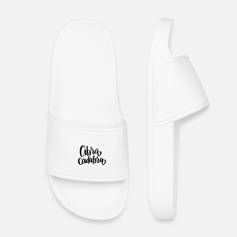 Inscription Abra Cadabra - Claquettes enfant - blanc
