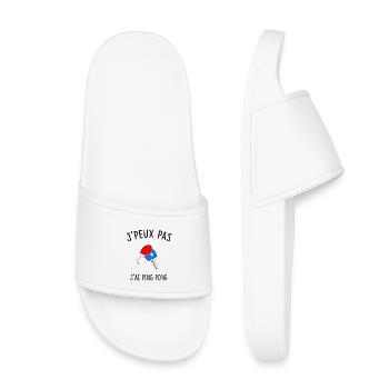 J'PEUX PAS J'AI PING PONG - Claquettes enfant - blanc - Devant